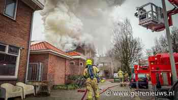 Grote brand legt woning in de as in Arnhem