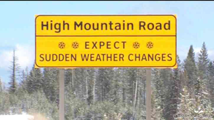 Snowfall warning issued for Coquihalla Highway on Boxing Day