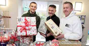 Newcastle United fans deliver Christmas presents to homeless veterans at Byker home