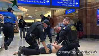 Dramatic moment armed vigilante is arrested at Phoenix Airport after shooting that left several injured