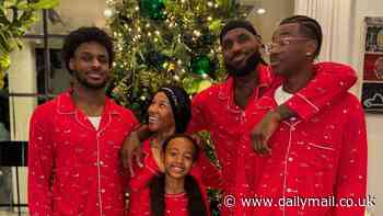 Everyone notices the same thing in LeBron James' Christmas post with Savannah and kids Bronny, Bryce and Zhuri