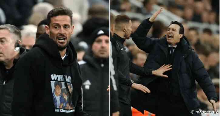 Unai Emery sends message to Jason Tindall after red card in Newcastle United win vs Aston Villa