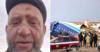 Moment man shows he survived doomed Azerbaijan Airlines crash after filming final message