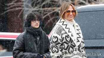 Jennifer Lopez dons cozy cardigan for post-Christmas shopping spree with child Emme in Aspen