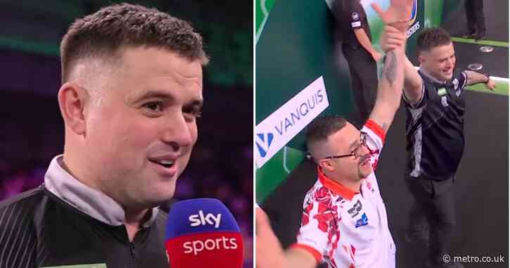 Luke Woodhouse explains why he celebrated Damon Heta’s nine-darter in World Darts Championship showdown