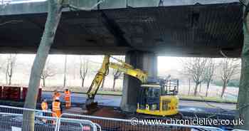 Photos as Gateshead Flyover work starts early to help fix North East transport issues