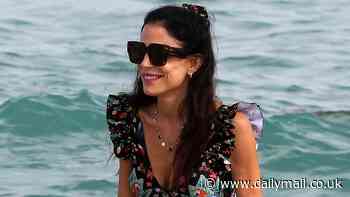 Bethenny Frankel, 54, stands out in a swimsuit in Miami after denying she is engaged to Tom Villante