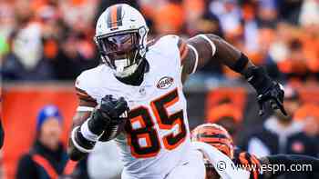 Browns to sit Njoku (knee), Tillman (concussion)