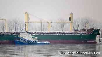 Tugboats, crews try to refloat ship stuck in St. Lawrence River near Montreal