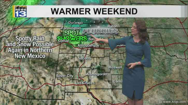 Chances for rain and snow with a warmer weekend ahead