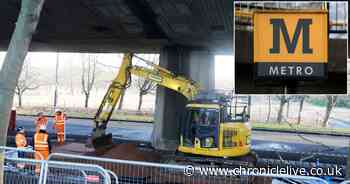 Tyne and Wear Metro service update as construction work begins on Gateshead flyover