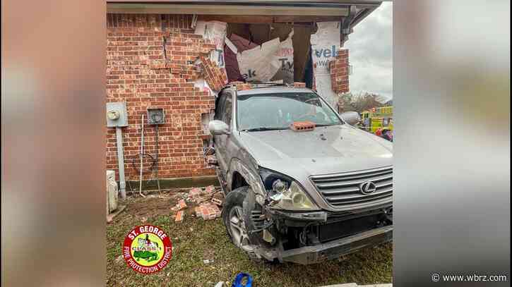 Car crashes into building on Cross Gate Drive, driver extricated and taken to hospital