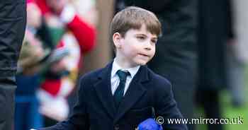 Adorable Prince Louis follows in football-mad dad William's footsteps with Aston Villa shirt