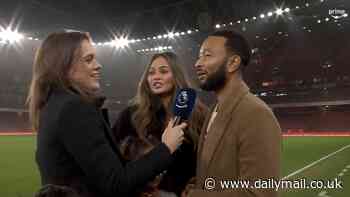 John Legend and Chrissy Teigen attend Arsenal vs Ipswich Town but fans slam 'clueless' couple as they appear to forget which teams played