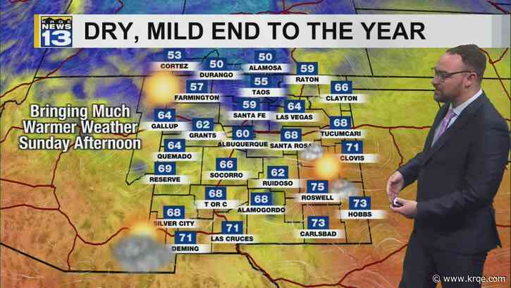 Dry and mild end to the year