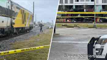 Police respond to apparent Brightline train and firetruck crash in Delray Beach