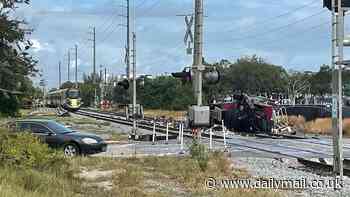 At least 12 injured after Brightline train collides with Florida fire truck