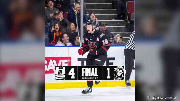 Hurricanes launch second half of WHL season with 4-1 win over Hitmen