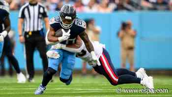 Titans RB Pollard, S Hooker ruled out vs. Jags