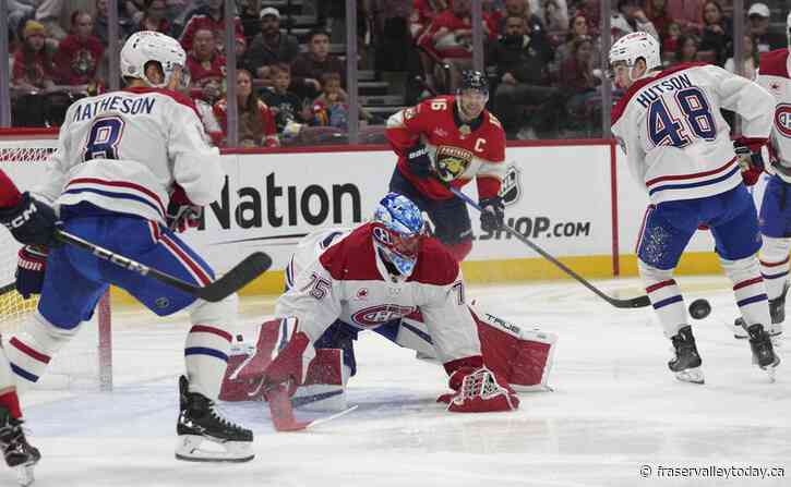 Dobes gets shutout in NHL debut, Canadiens blank Panthers 4-0