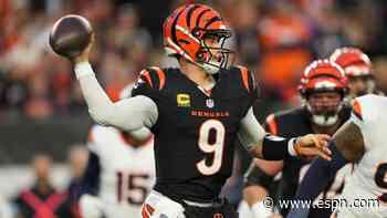 Joe Burrow connects with Tee Higgins on touchdown pass to put Bengals ahead