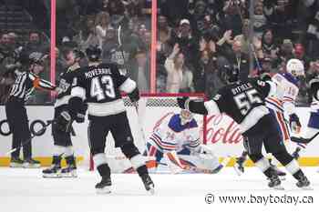 Byfield scores twice for Los Angeles Kings in 4-3 OT win over Edmonton Oilers