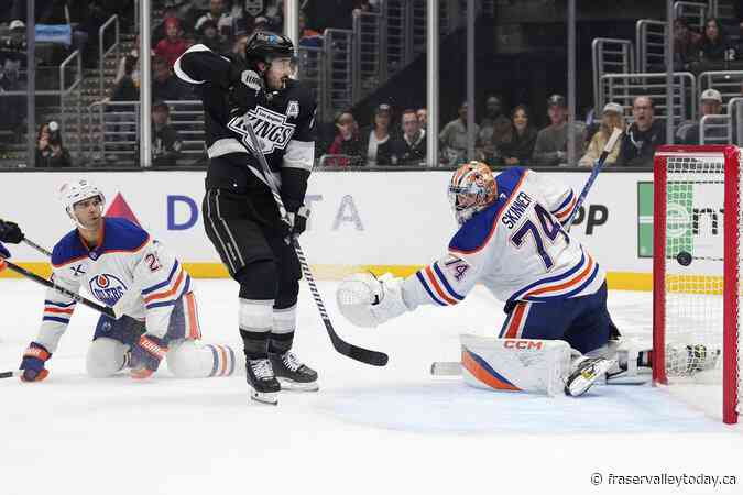 Byfield scores twice for Los Angeles Kings in 4-3 OT win over Edmonton Oilers