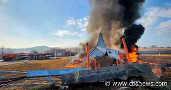 Passenger jet catches fire at South Korean airport