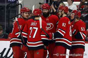 Roslovic scores twice in Hurricanes' four-goal third in 5-2 win over Devils