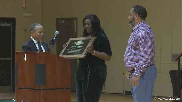 Jewel J. Newman Community Center gymnasium named in honor of former long time director