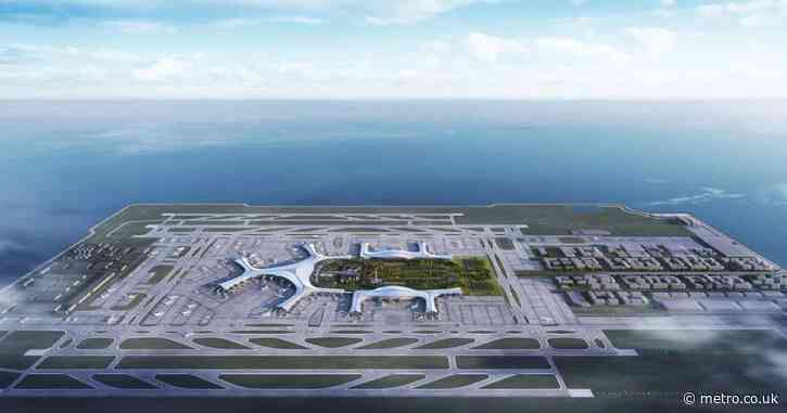 The world’s largest artificial island airport is ‘rising up’ from the middle of the sea