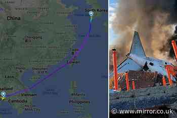 South Korea plane crash: Map shows doomed Jeju Air flight's journey before horror fireball crash