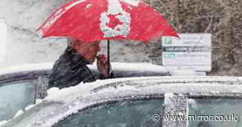 Snow warning issued by Met Office with up to 10 inches set to fall over New Year