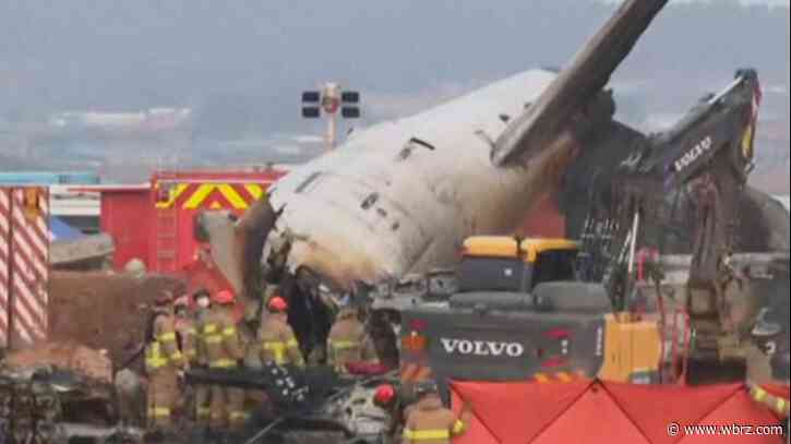 A plane crashes and bursts into flames while landing in South Korea, killing 179