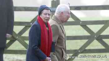 King Charles joins Princess Anne for Sunday church service in Sandringham after hosting his 'biggest ever' family Christmas