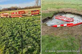 'Sinkhole' appears in Eston Rec as residents asked to avoid area around it for own safety