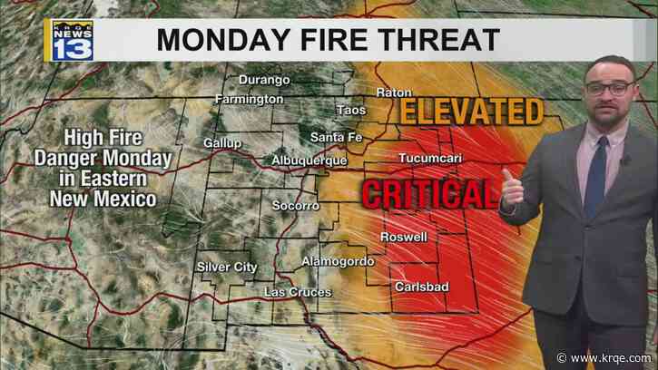 Fire threat increases for some to start the week