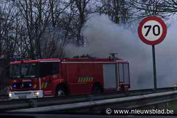 Bestuurder lichtgewond na ongeval op N80 in Hasselt, brandweer moet auto blussen