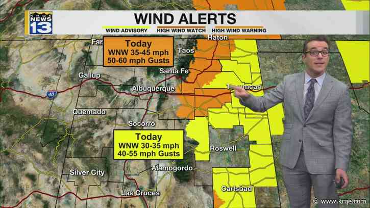 Higher fire danger with strong winds for parts of New Mexico