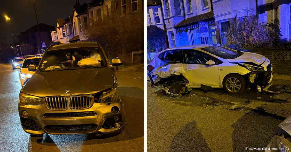 Images show horrific damage after early hours car crash in Catford