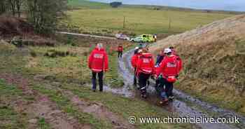 Walker rescued from Hadrian's Wall after slipping and injuring their lower leg