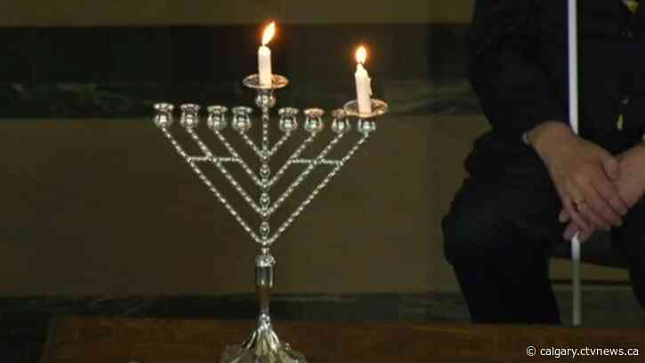 Annual Menorah lighting at city hall on Monday evening