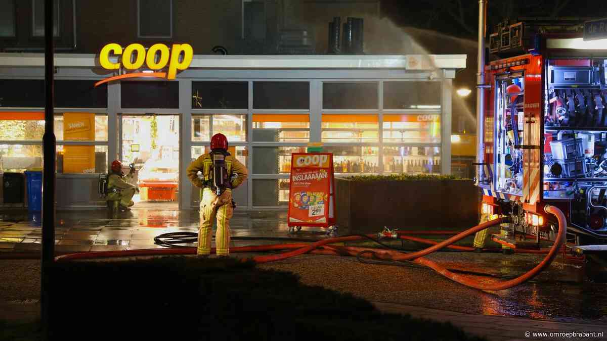 Brand supermarkt geblust, gasflessen zijn geen risico meer