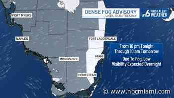 Dense fog advisory: South Florida could have low visibility New Year's Eve morning