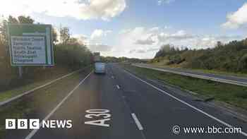 Long A30 delays after fire destroys vehicle