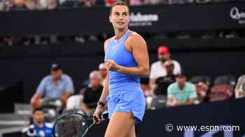 Sabalenka wins opening singles match in Brisbane