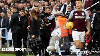 Villa striker Duran charged over red card reaction