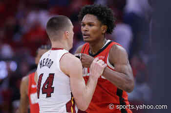 Amen Thompson, Terry Rozier suspended as NBA hands down punishments for Heat-Rockets brawl