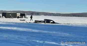 RCMP issue warning after 3 vehicles fall through thin ice on Sylvan Lake