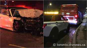 No injuries reported after suspected impaired driver crashes into TTC bus: police